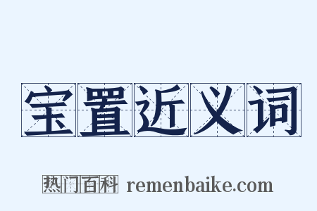 宝置近义词是什么意思的图片